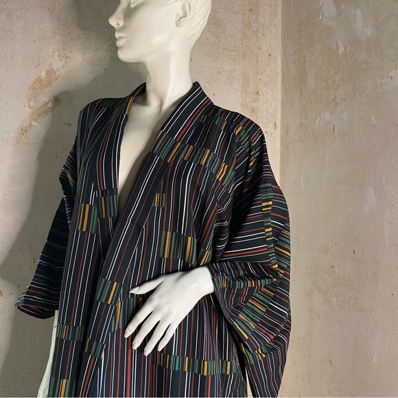 Striped Kimono Robe - Picture 7 of 7